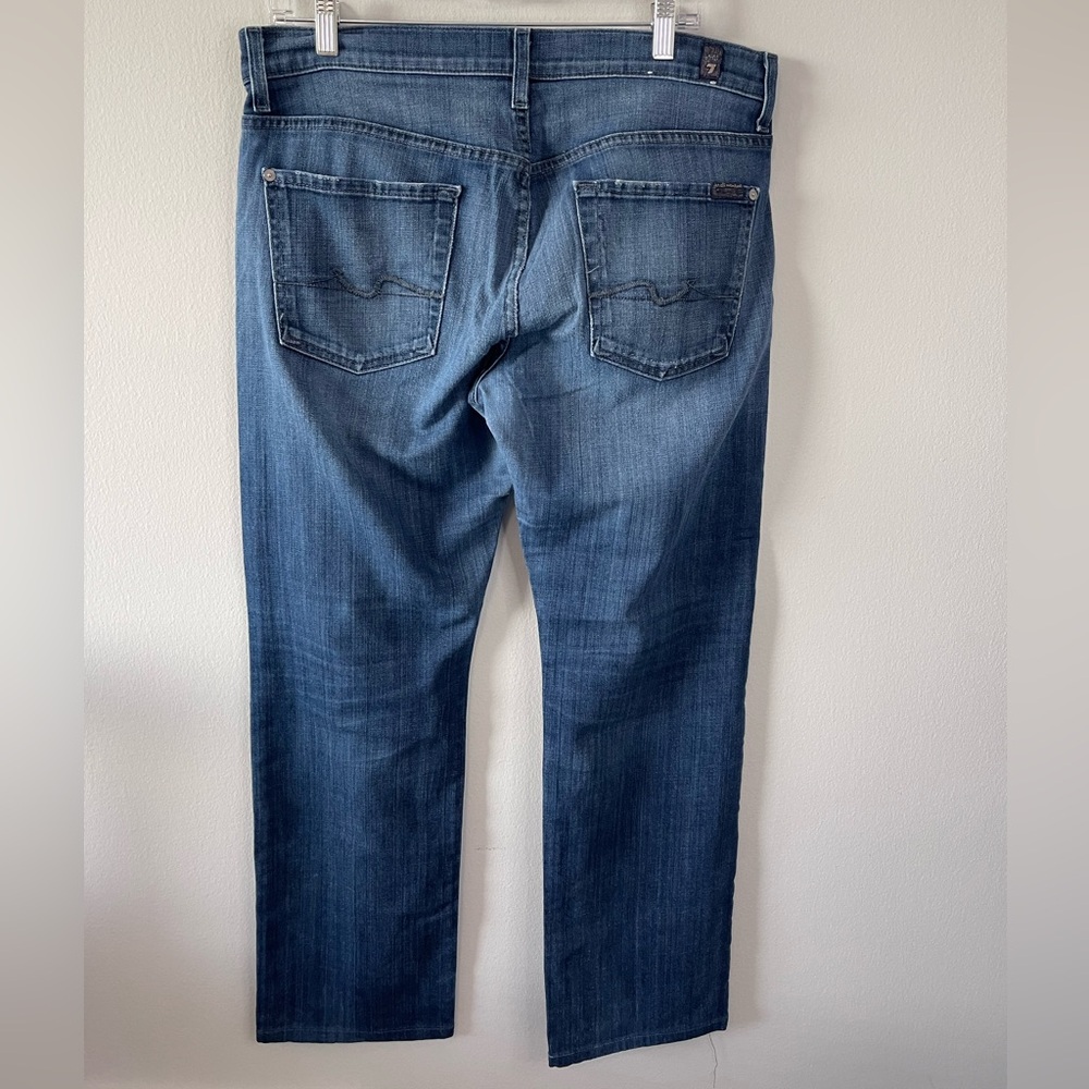 7 For All Mankind Men's l  Carsen  Blue Straight Jeans Size 32 l Poshmark - Picture 2 of 9